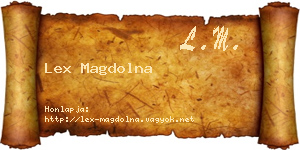 Lex Magdolna névjegykártya