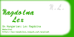 magdolna lex business card